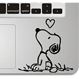 Snoopy Love- Apple Macbook Front Decal Sticker Humor Handmade Partial Art Skin Protector