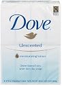Dove Beauty Bar, Unscented - Eight 4.25oz Bars