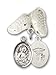 Sterling Silver Baby Badge with ST. CAMILLUS of Sterling Silver Baby Badge with ST. CAMILLUS of