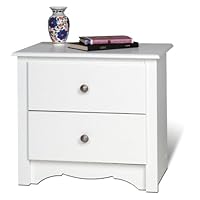 Prepac Monterey White 2-Drawer Night Stand