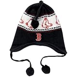 Boston Red Sox - Logo Stripe Navy Sherpa Knit Beanie