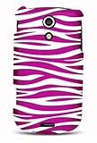 Samsung SPH-D700 Epic 4G Graphic Rubberized Shield Hard Case - White/Pink Z ....