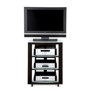 BDI Deploy 9631, Tall Single-Wide Open TV Stand - Espresso Stained Oak by
