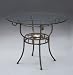 Paprika Gathering Table Pedestal in Vintage Amber with Decorative Stone Insets By Powell Furniture