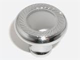 Swirl Cut Knob - Swirl Cut Med Knob in Polished Chrome