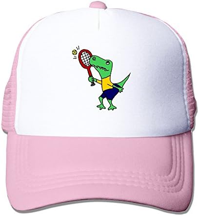 Handson Unisex Snapback Dinosaur Playing Cute Poster Sporting Caps Hat Pink