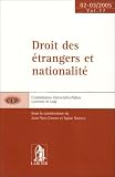 Droit des étrangers et nationalité