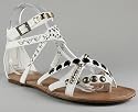 Studded Zipper Back Sandal