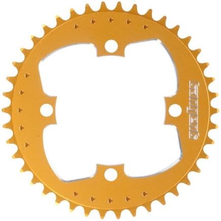 Tangent 4-Bolt Chainring, 104mm, 42T, Gold