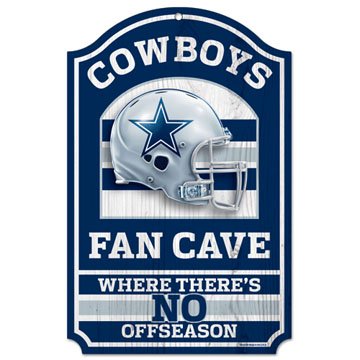 Dallas Cowboys Fan Cave Wood Sign