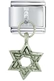 Star Of David Religious Italian Charms Bracelet Link