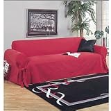 Brush Twill 100% Cotton Slipcover, Sofa, Red