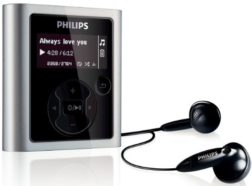 Philips GoGear Raga SA1942/02 4GB MP3 Player - Silver/Aluminium Philips GoGear Raga SA1942/02 4GB MP3 Player - Silver/Aluminium