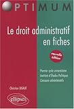 Revue Ellipses Marketing  / Le droit administratif en fiches