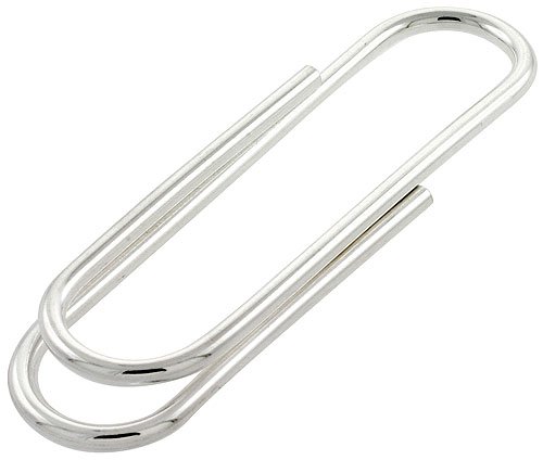 Sterling Silver Paper Clip Money Clip 5/8 in. X 2 3/8 in. (17 mm X 60 mm)