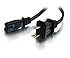 C2G / Cables To Go 27399 18 AWG 2-Slot Polarized Power Cord for NEMA 1-15P to IEC320C7 (6 Feet/1.82 Meters)