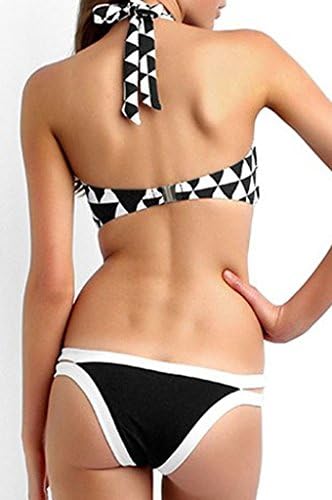 Orcfly Women's Sexy Summer High Neck Bikini Multicolored Small