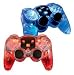 Video Games : Playstation 3 Lava Glow Wireless Controller Twin Pack