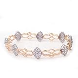 14K 2-Tone 2.15 CTW Lacey Diamond Bracelet