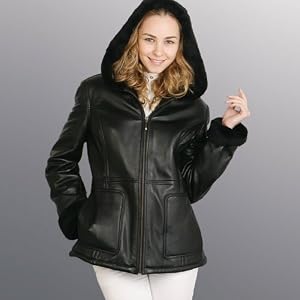 Buy BGSD Ladies Faux Shearling Lambskin Leather Parka Coat by Luxury Lane