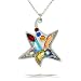 Colorful Star of David Necklace #2301