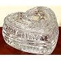 4.75" Diameter Crystal Heart Music Jewelry Box