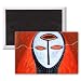 Masque V, 1991 (oil on board) by Marie Hugo - 3x2 inch Fridge Magnet - large magnetic button - Magnet