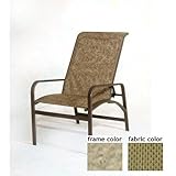 IMAGE OF Siesta Aluminum Sling Recliner With Saddle Frame And B0303 Fabric