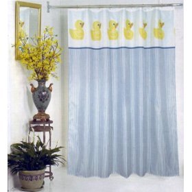 Rubber Ducky Vinyl Shower Curtain