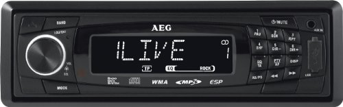 AEG AR 4020 Autoradio (CD/MP3-Player, UKW-/MW-Tuner, SD Kartenslot, USB) schwarz