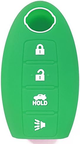Remote Smart Key Cover 4 Button NISSAN Dark Green with white accents FITS ALL by First Midwest