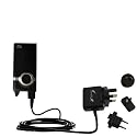International Wall / AC Charger for the Pure Digital Flip Video MinoHD - Gomadic Brand w/ TipExchange Technology