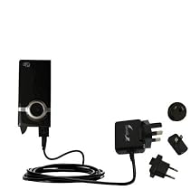 International Wall / AC Charger for the Pure Digital Flip Video Mino - Gomadic Brand w/ TipExchange Technology