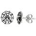 Tiny Sterling Silver Spider Stud Earrings