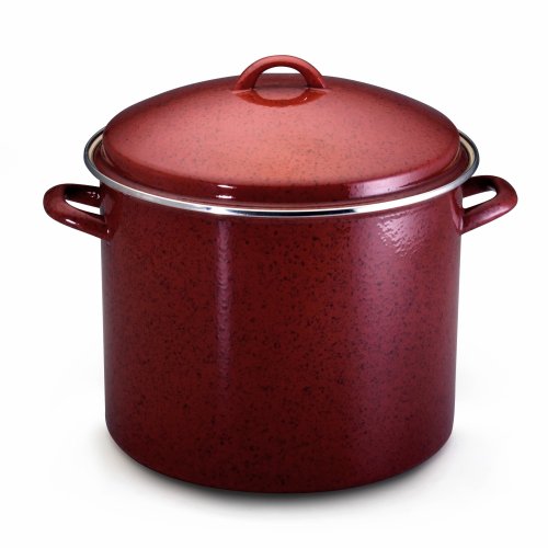 Paula Deen Enamel on Stockpot Red