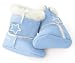 Baby : Kiddopotamus & Co Hi Top Sherpa Bootties Blue Faux Suede And Ivory Faux Fur Medium 6 - 12 Months With Star Applique
