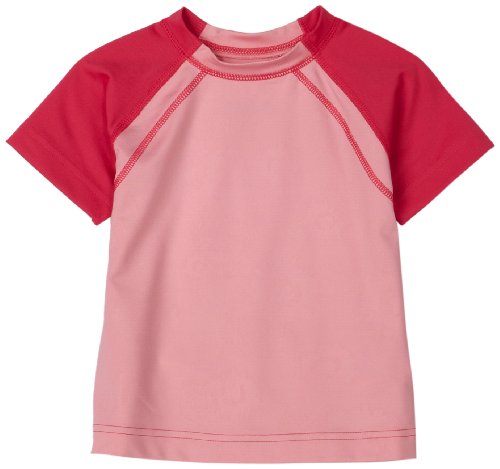 Columbia Girls 2-6X Sun Splasher Short Sleeve Top, Primrose/Raspberry Sorbet, 5