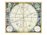 Map Charting the Movement of the Earth and Planets Art Giclee Poster Print by Andreas Cellarius, 56x42