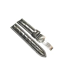 19mm Leather Deployment Strap for Rolex Airking D/brown Ws1