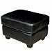 Baxton Furniture Studios Full Leather Ottoman/Footstool, Black Reviews