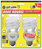 GE Lighting 15519 FLE26HT3/2/SW/2PK Compact Fluorescent Spiral Bulb