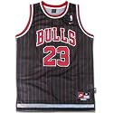 Michael Jordan #23 Chicago Bulls NBA Jersey Black Pinstripe Size M