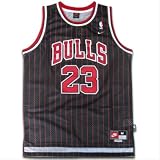 Michael Jordan #23 Chicago Bulls NBA Jersey Black Pinstripe Size XXL