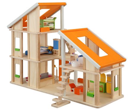 Childrens Toyshop  Toys : Plan Toy Chalet Doll House with Furniture