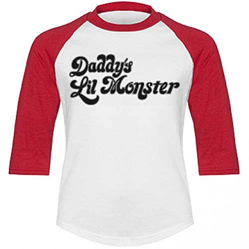 Kids Cute Daddy's Lil Monster: Youth American Apparel Raglan T-Shirt