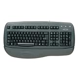 Belkin 107-key Enhanced Keyboard USB/PS2 with wrist Rest Black (F8E885-BLK)