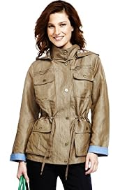 Per Una Funnel Neck Metallic Effect Stormwear™ Mac