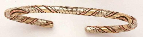 Three Metals Rounded/Twirls – Copper Bracelet – From India