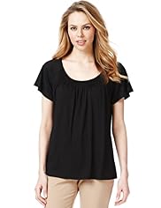 Gathered Scoop Neck Top