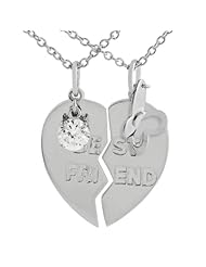 Tressa Sterling Silver 2-piece Best Friends Necklace